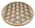 Grille énergétique Fleur de Vie en bois - 30 cm