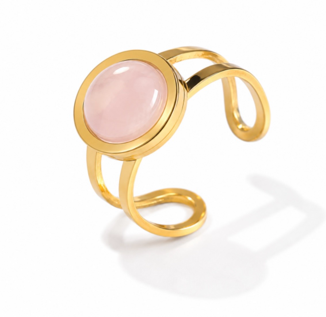 Rosélia – Bague Quartz Rose
