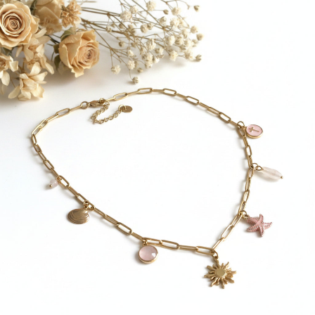 Rosélia – Collier Quartz Rose