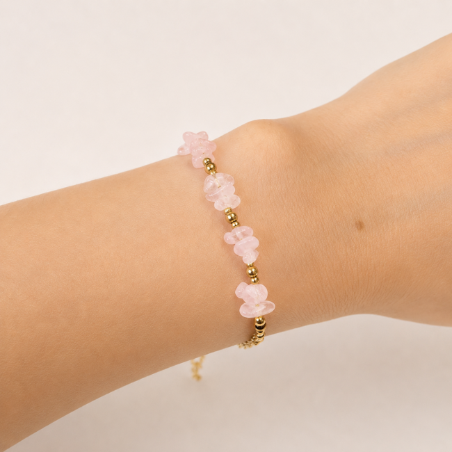 Amoria – Bracelet Quartz Rose