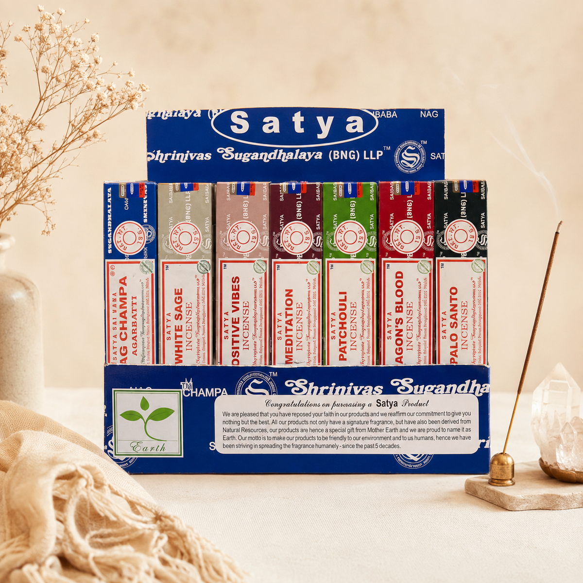 Encens Satya 15 g – 7 parfums au choix