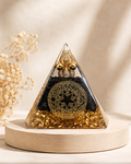 Orgonite Cercle Magique – Obsidienne Noire – 6 cm