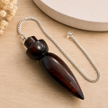 Pendule en bois – Chaînette argentée