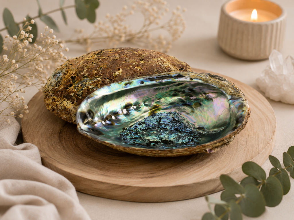 Coquille d'ormeau verte 15-17 cm