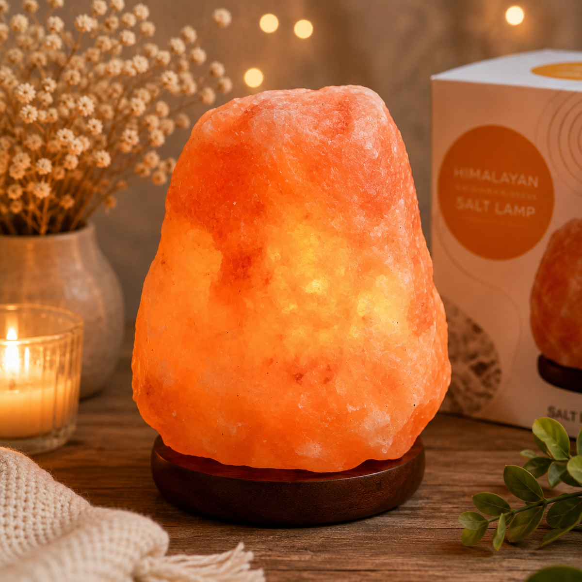 Lampe en sel de l'Himalaya 2-3 kg Orange