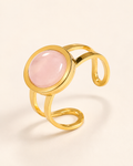 Rosélia – Bague Quartz Rose