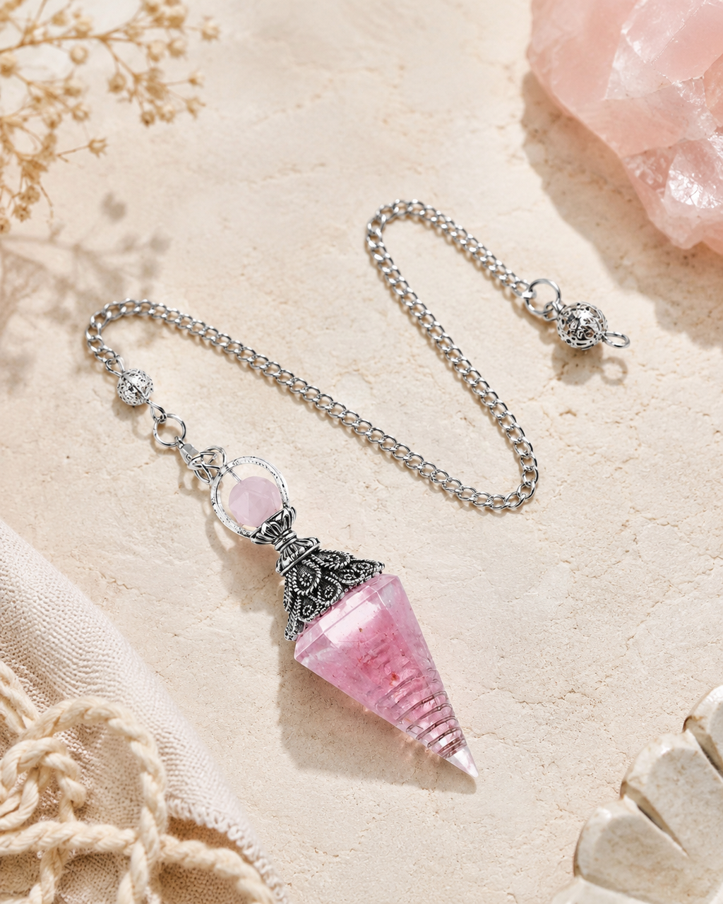 Roséa – Pendule Quartz Rose