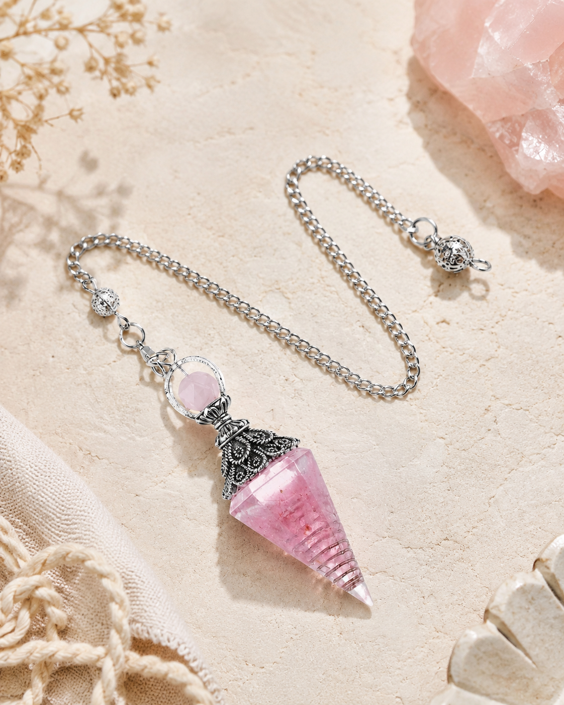 Roséa – Pendule Quartz Rose
