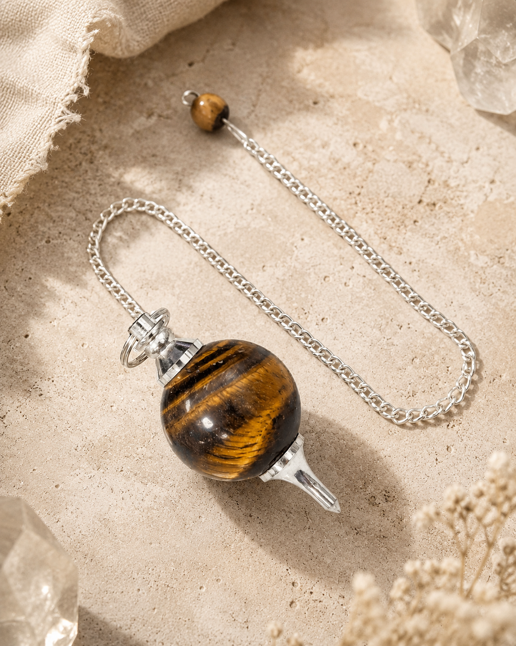 Tigrys – Pendule Sphère Œil de Tigre