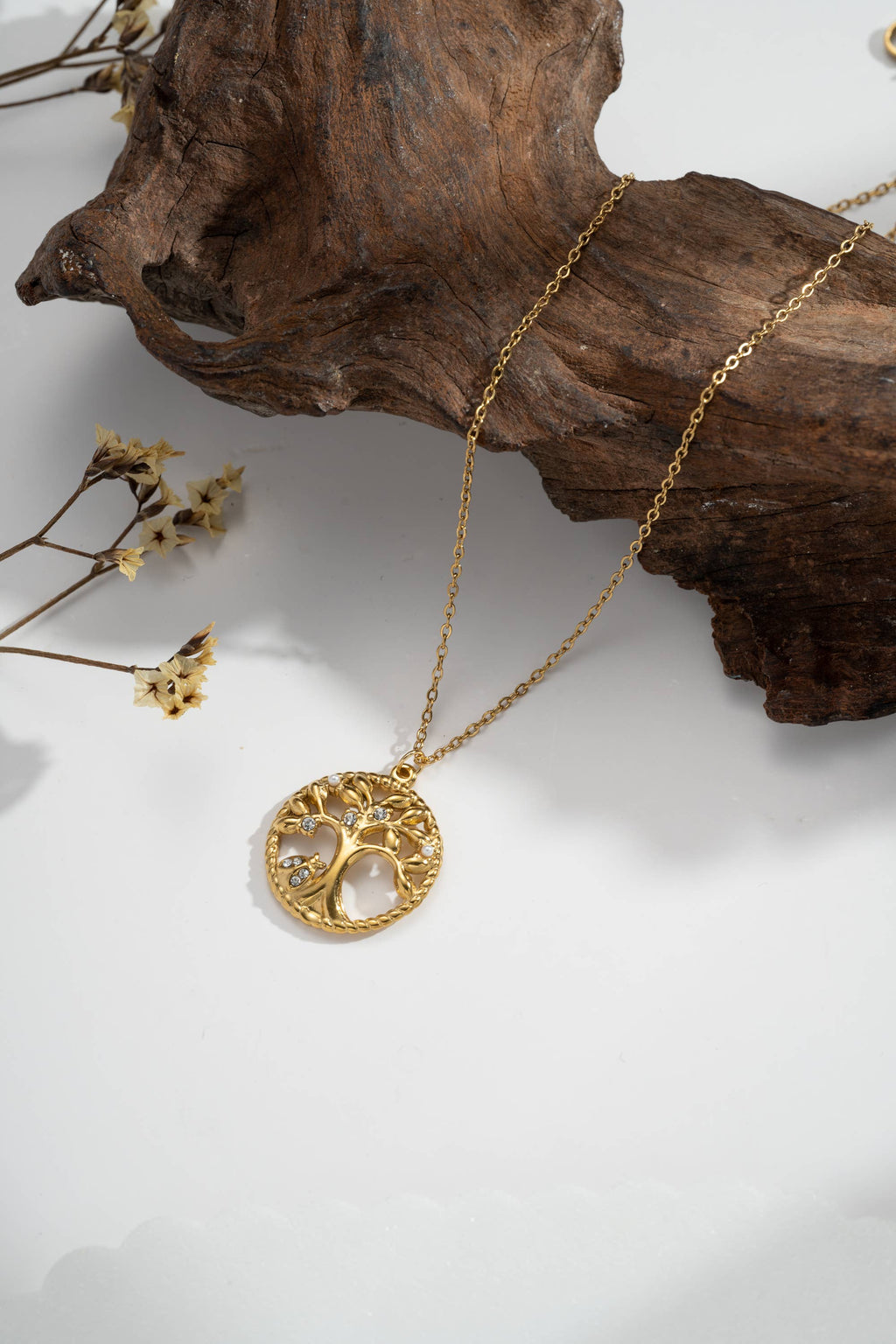 Élia – Collier Arbre de Vie Doré