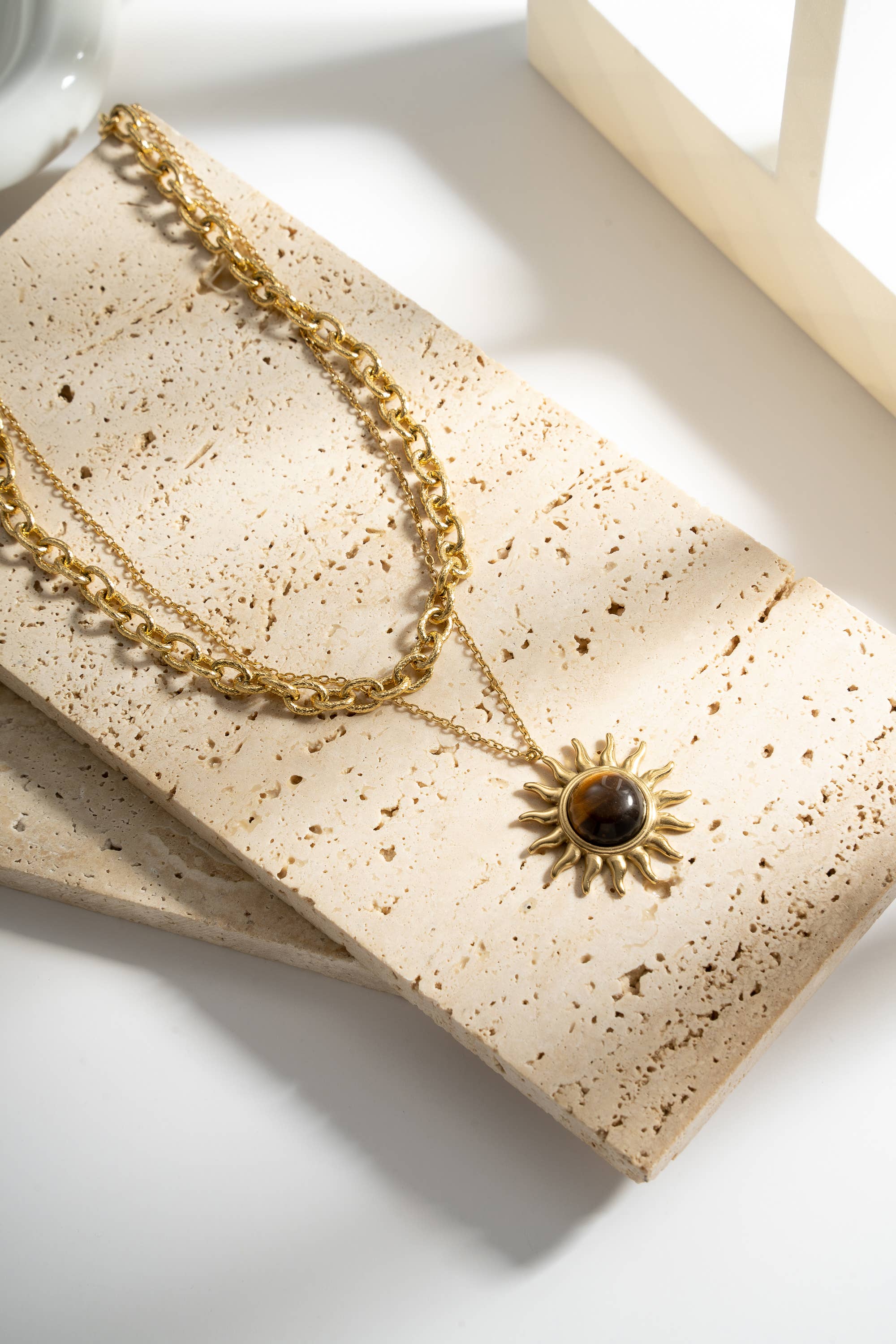 Hélios – Collier Soleil & Œil de Tigre