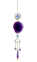 Attrape Soleil Agate Mauve et Cristal 41cm